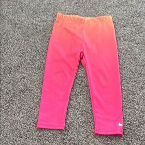 Nike Dri-Fit Toddler Girls Neon Pink/Orange Ombré Leggings